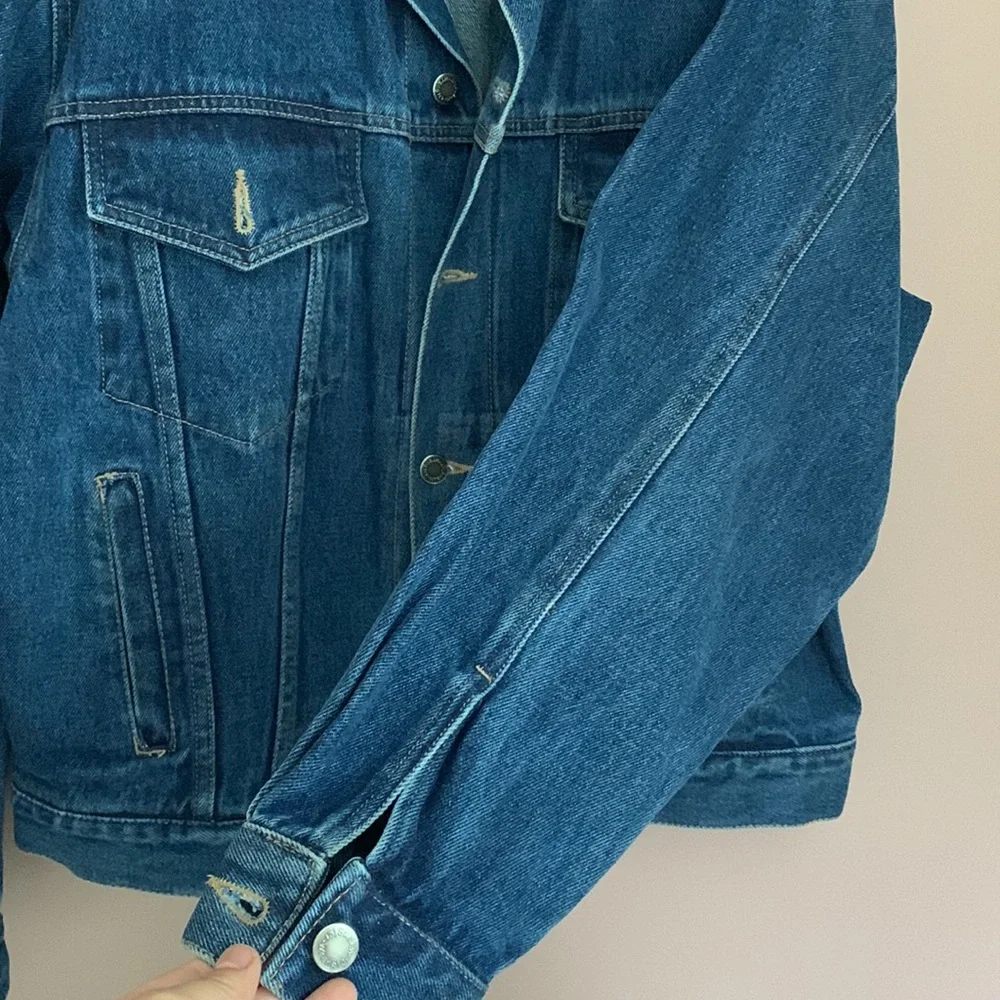 Wrangler Jean Jacket Medium Wash Trucker Style Size Medium